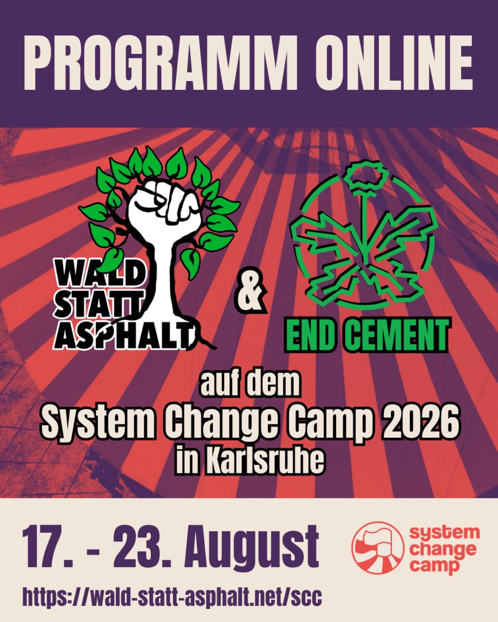 Wald statt Asphalt & End Cement auf dem System Change Camp 2026